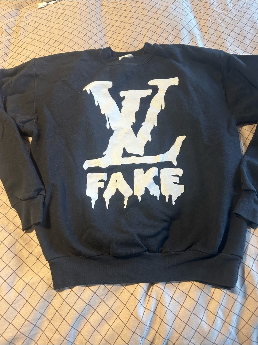 Zumiez- 'FAKE' Petals + Peacocks Graphic Crewneck Sweatshirt